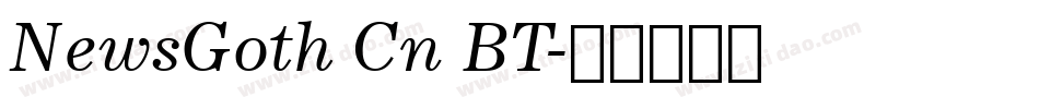 NewsGoth Cn BT字体转换